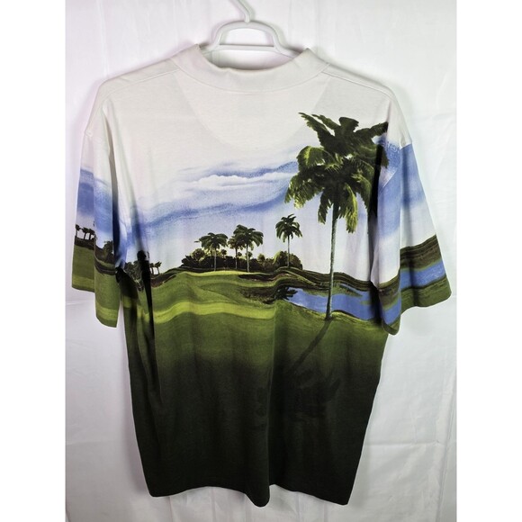 Louisiana Tabasco Men's XXL Palm Trees Golf Shirt - Picture 7 of 11